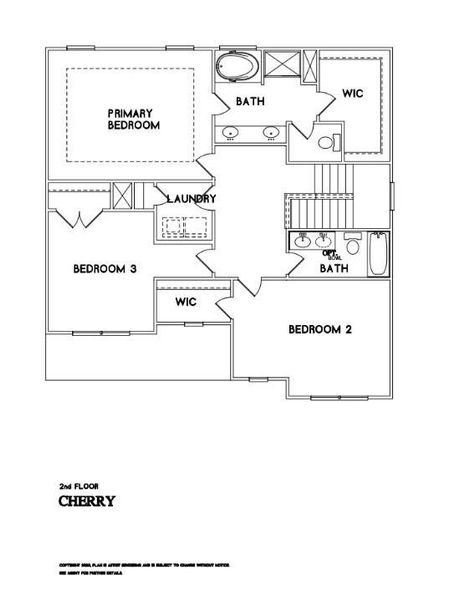 Cherry Floorplan. Second Level