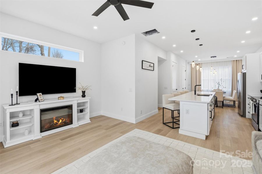 Living room and kitchen