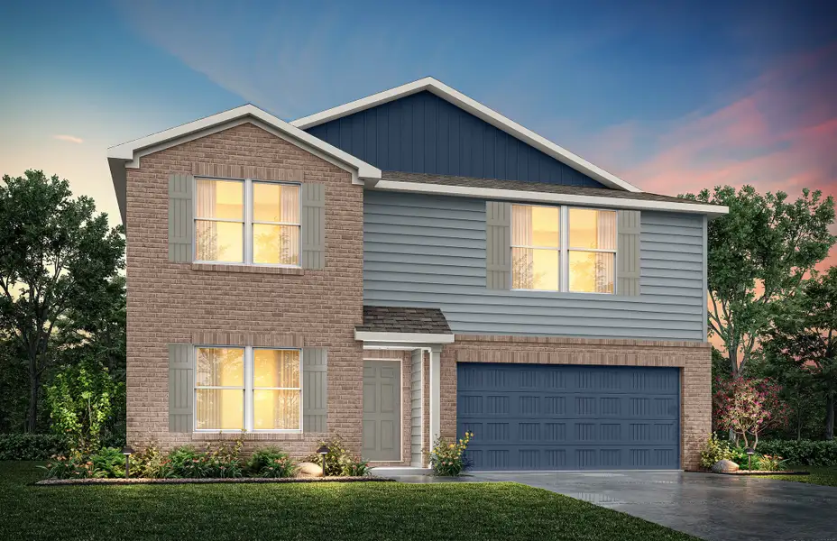 Representative exterior photo of a completed home built from the Taft by National HomeCorp in Whispering Winds, Alvord, TX (Image 19).