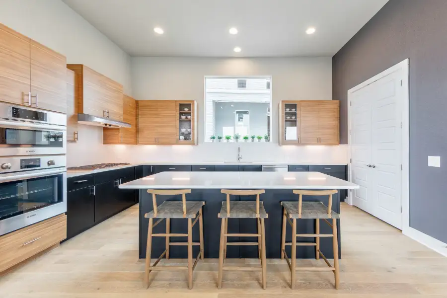 Furnished interior view inside a new home in The Brownstones at East Quarter, Dallas (Image 18).
