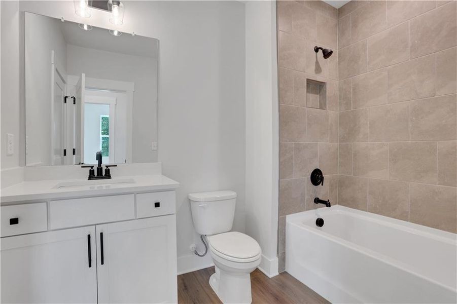 Furnished interior view inside a new home in Twin Lakes, Hoschton (Image 26). Furnished interior view inside a new home in Twin Lakes, Hoschton (Image 26).