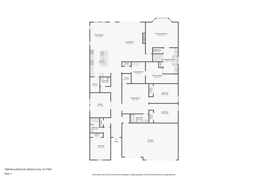 2D floor plan layout of this home in Sienna 65', Missouri City, TX (Image 5).