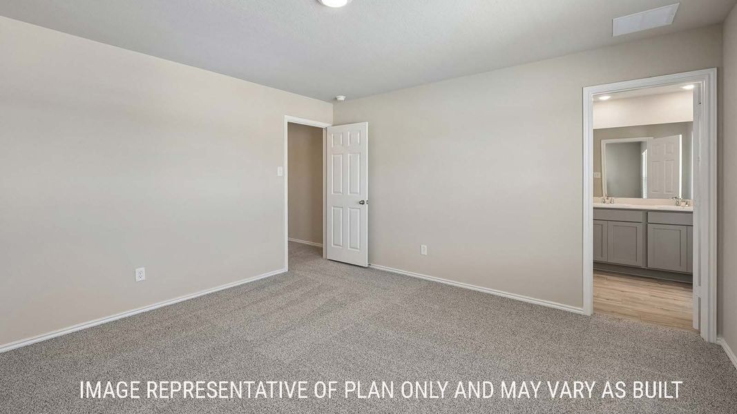 Representative unfurnished interior of a home built from the Gardenia by D.R. Horton in Pepper Creek Crossing, Temple (Image 19).