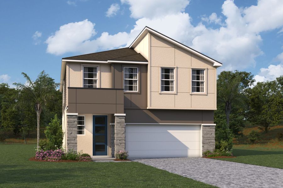 Representative exterior photo of a completed home built from the Highlands by Mattamy Homes in Crosswind Ranch, Parrish, FL (Image 6).