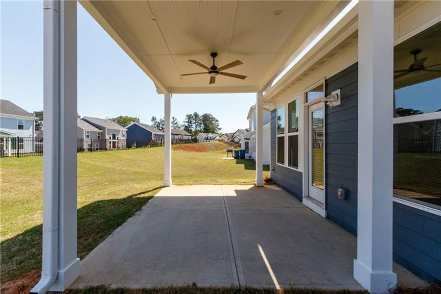 Exterior details and patio area of a home in Sweetbay Farm, Lawrenceville (Image 38).