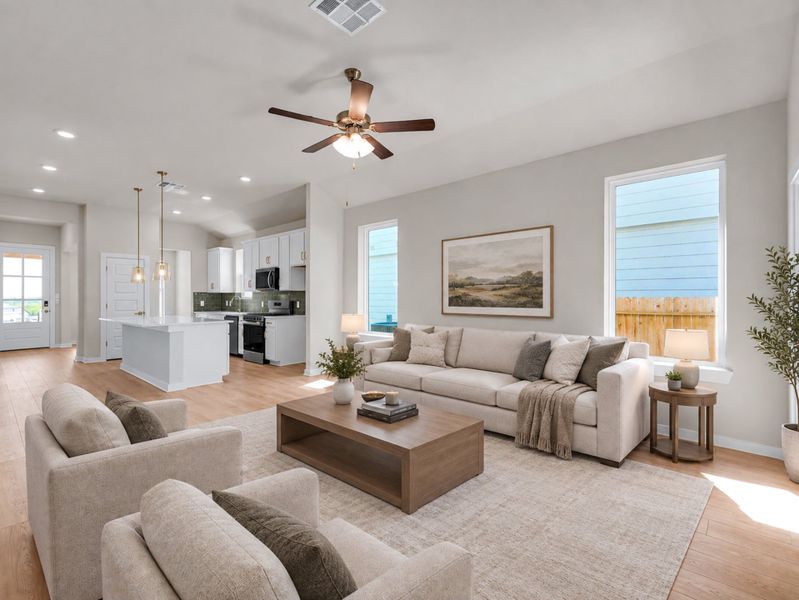 Furnished interior view inside a new home in Hunter's Ranch, San Antonio (Image 5).