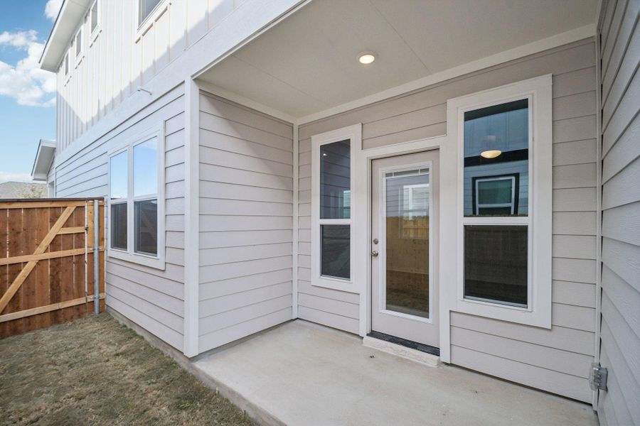 Exterior details and patio area of a home in Avery Centre, Round Rock (Image 22). Exterior details and patio area of a home in Avery Centre, Round Rock (Image 22).