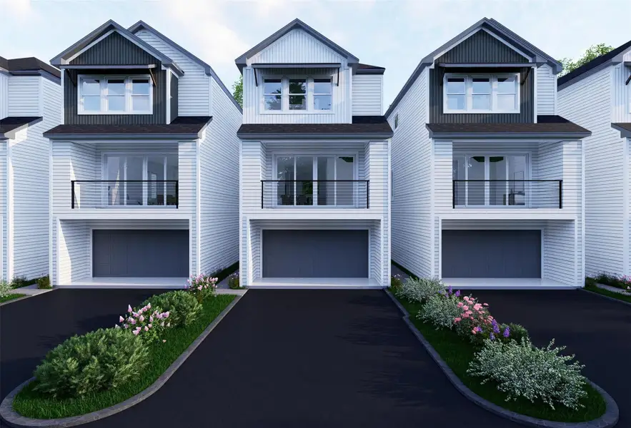 Front exterior of a new home in , Houston, TX, highlighting curb appeal (Image 1). Front exterior of a new home in , Houston, TX, highlighting curb appeal (Image 1).