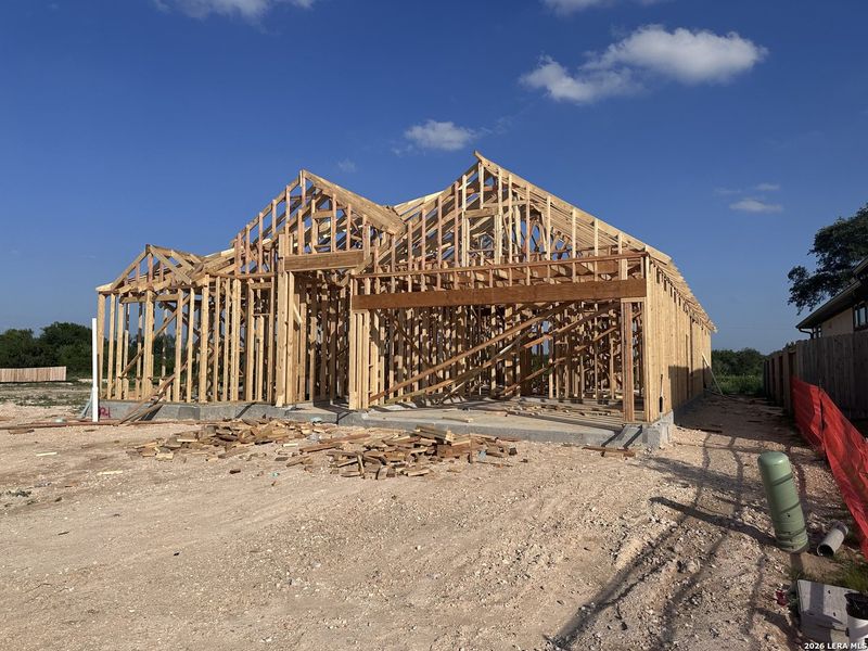 In-progress construction of a new home in Village at Three Oaks, Seguin, TX (Image 20). In-progress construction of a new home in Village at Three Oaks, Seguin, TX (Image 20).