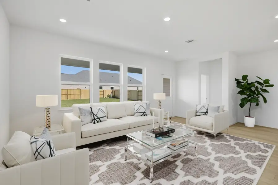 Furnished interior view inside a new home in Mason Woods, Cypress (Image 3).