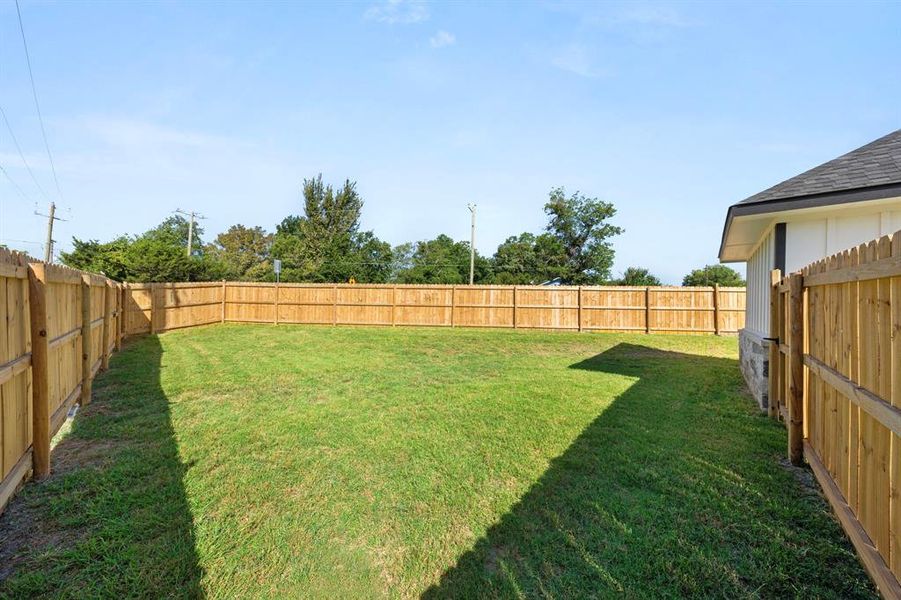 View of fenced backyard View of fenced backyard