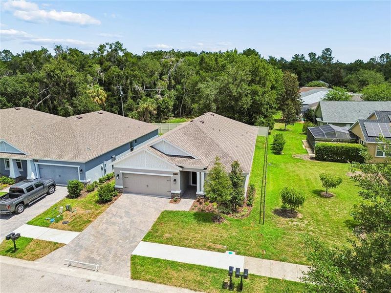 Front exterior of a new home in Cascades at Southern Hills, Brooksville, FL, highlighting curb appeal (Image 32).