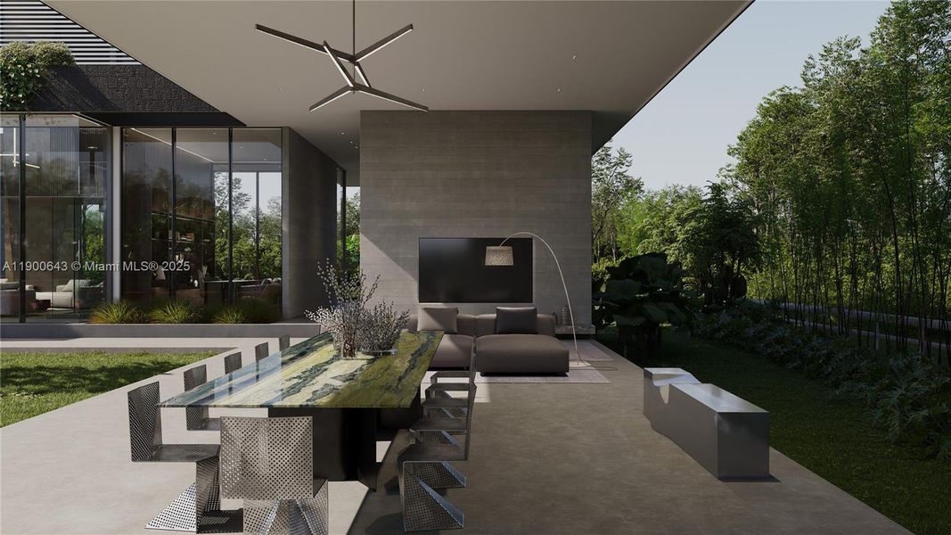 Exterior details and patio area of a home in , Davie (Image 21).