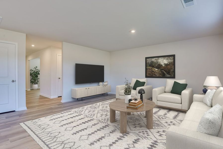 Furnished interior view inside a new home in Essence at Victorywoods Village, Columbia (Image 7).