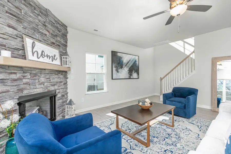 Furnished interior in a model home at The Wilcox in Greensboro (Image 5).