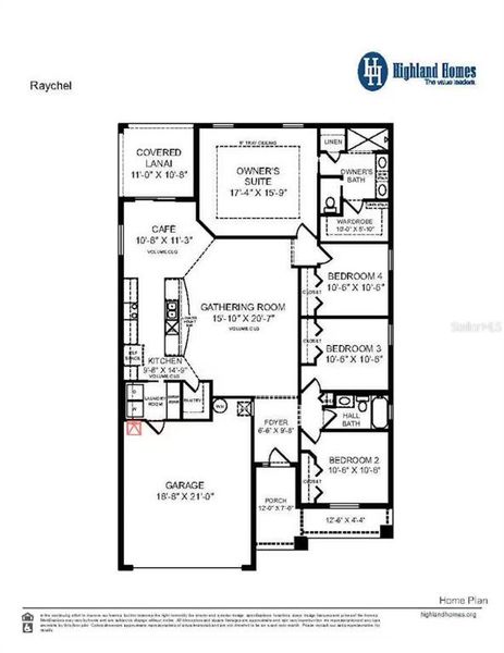 2D floor plan layout of this home in Falls of Ocala, Ocala, FL (Image 2).