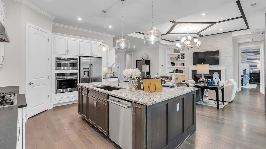 Kitchen onto Great Room