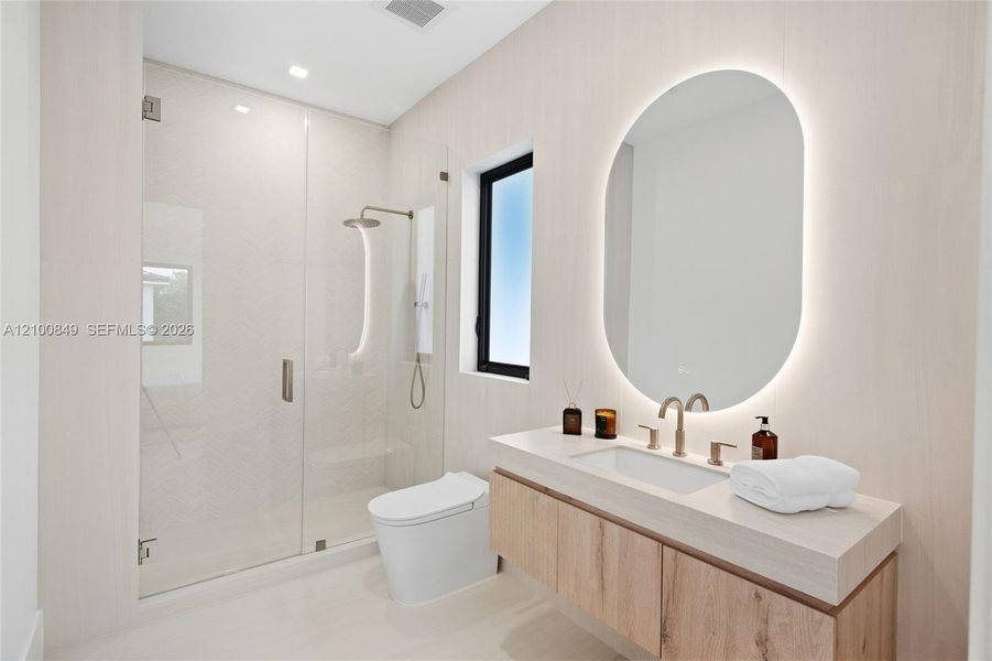 Furnished interior view inside a new home in , Palmetto Bay (Image 42).