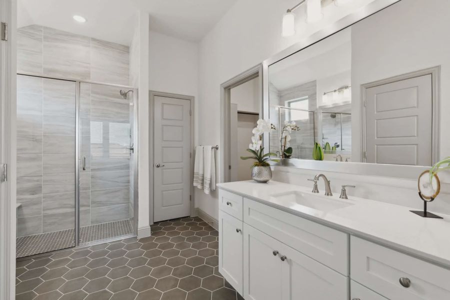 Representative furnished interior of a home built from the Morgan by Chesmar Homes in Heartland 50's and 60's, Heartland (Image 15).