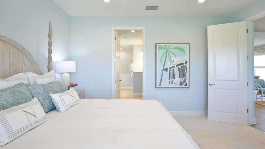 Furnished interior view inside a new home in Palm Grove Real Estate and Homes for Sale in Lakewood Ranch, FL - Neal Communities, Lakewood Ranch (Image 17).