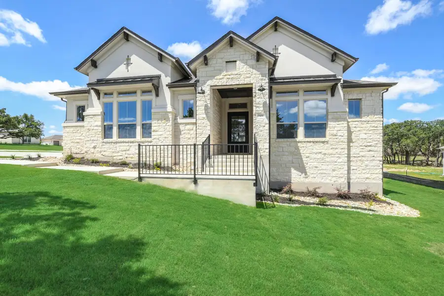 Representative exterior photo of a completed home built from the Siena III by Giddens Homes in Clearwater Ranch, Liberty Hill, TX (Image 37).