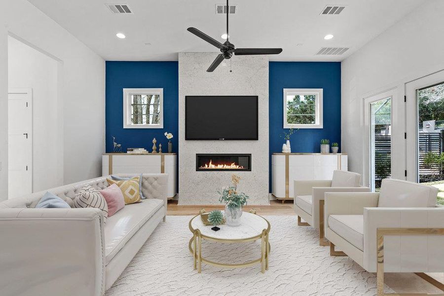 Furnished interior view inside a new home in Spyglass, Austin (Image 11).