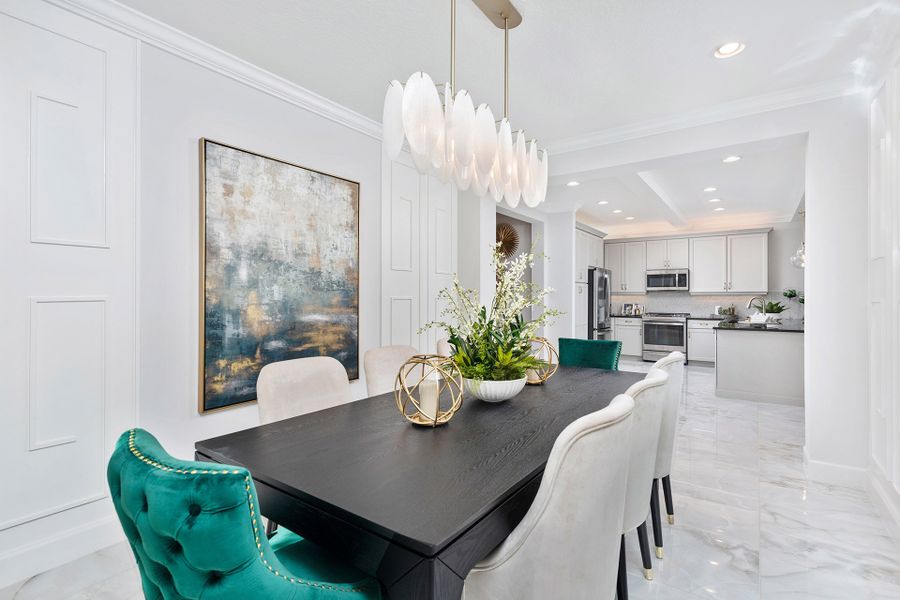 Representative furnished interior of a home built from the Tribeca by GL Homes in Valencia Parc at Riverland, Port St. Lucie (Image 15).