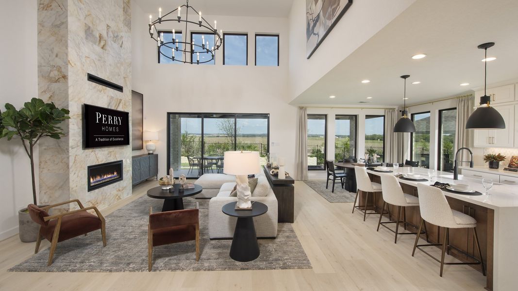 Representative furnished interior of a home built from the 3399W by Perry Homes in Valencia, Manvel (Image 7).