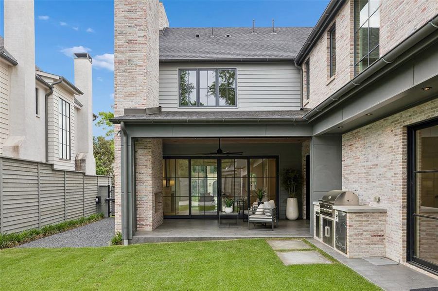 Exterior details and patio area of a home in , Dallas (Image 28).