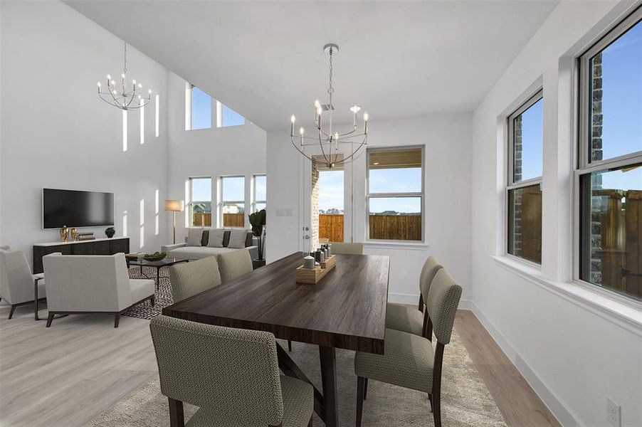 Furnished interior view inside a new home in Timberbrook, Justin (Image 18).