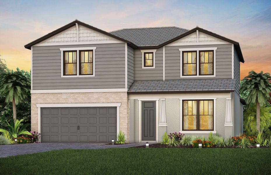 Exterior C2 with stone