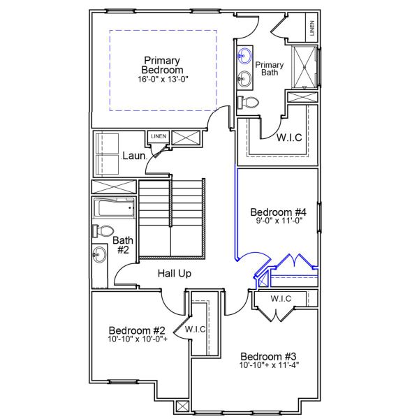 2D floor plan layout of this home in Central Creek, Goose Creek, SC (Image 4).