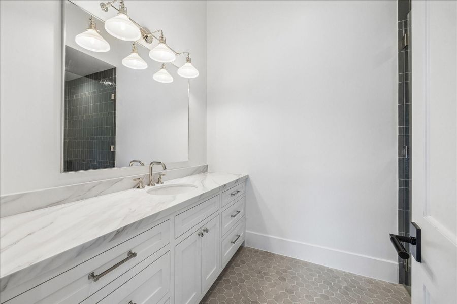 Downstairs flex bathroom.