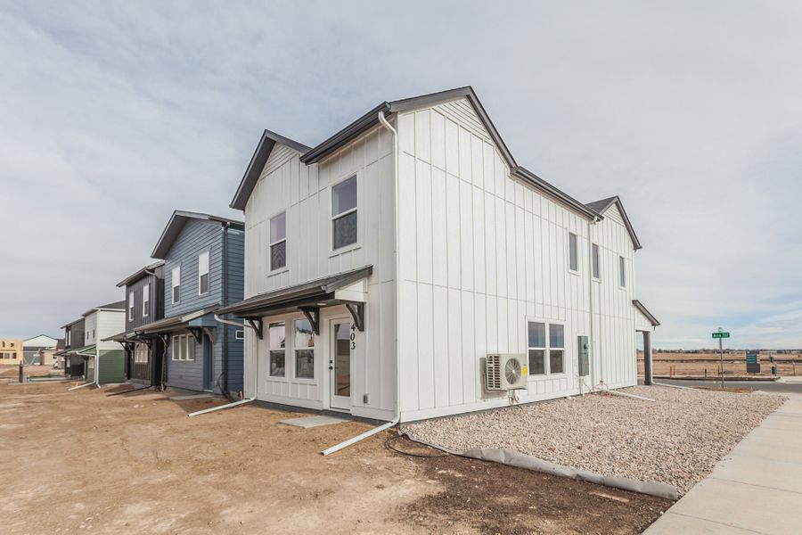 Representative exterior details of a home built from the Sage by Hartford Homes in Prairie Song Cottages, Windsor (Image 30). Representative exterior details of a home built from the Sage by Hartford Homes in Prairie Song Cottages, Windsor (Image 30).