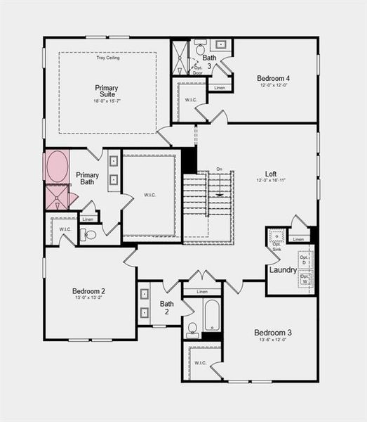 2D floor plan layout of this home in Bailey Fence, Dacula, GA (Image 3).