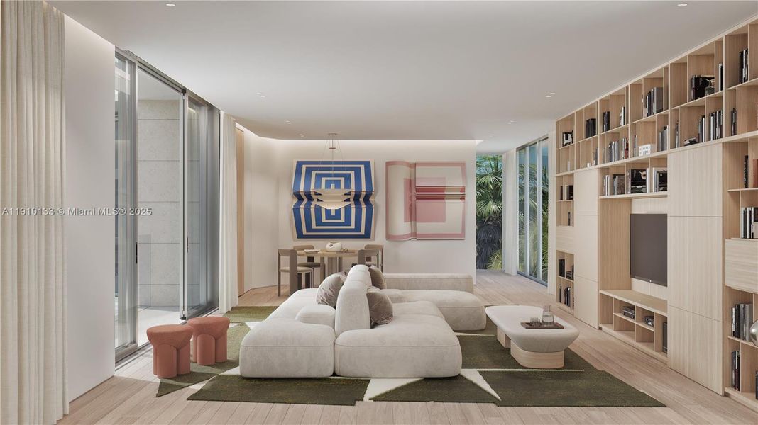 Furnished interior view inside a new home in , Miami (Image 4). Furnished interior view inside a new home in , Miami (Image 4).