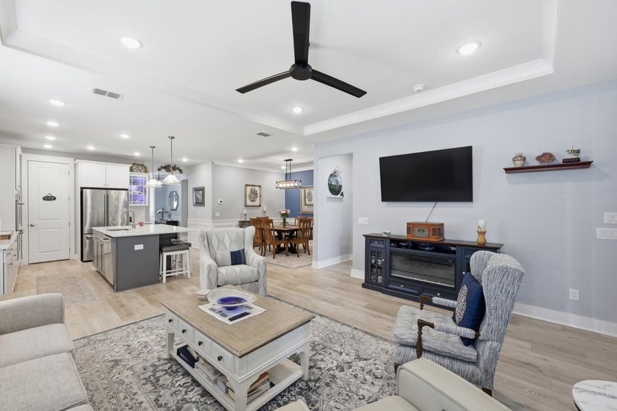 Furnished interior view inside a new home in K. Hovnanian's® Four Seasons at Lakes of Cane Bay, Summerville (Image 11).