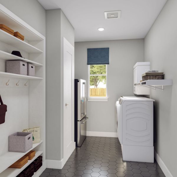 Representative furnished interior of a home built from the Seville by Tri Pointe Homes in Woodson’s Reserve, Spring (Image 26).