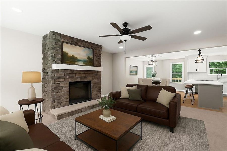 Furnished interior view inside a new home in , Villa Rica (Image 6).