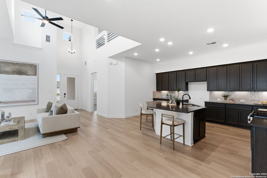Furnished interior view inside a new home in The Crossvine, Schertz (Image 35).
