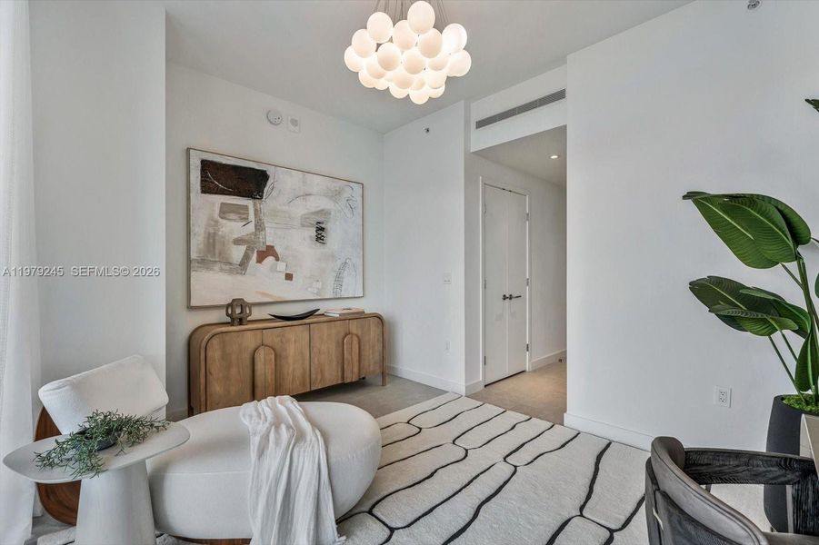 Furnished interior view inside a new home in Five Park, Miami Beach (Image 16).