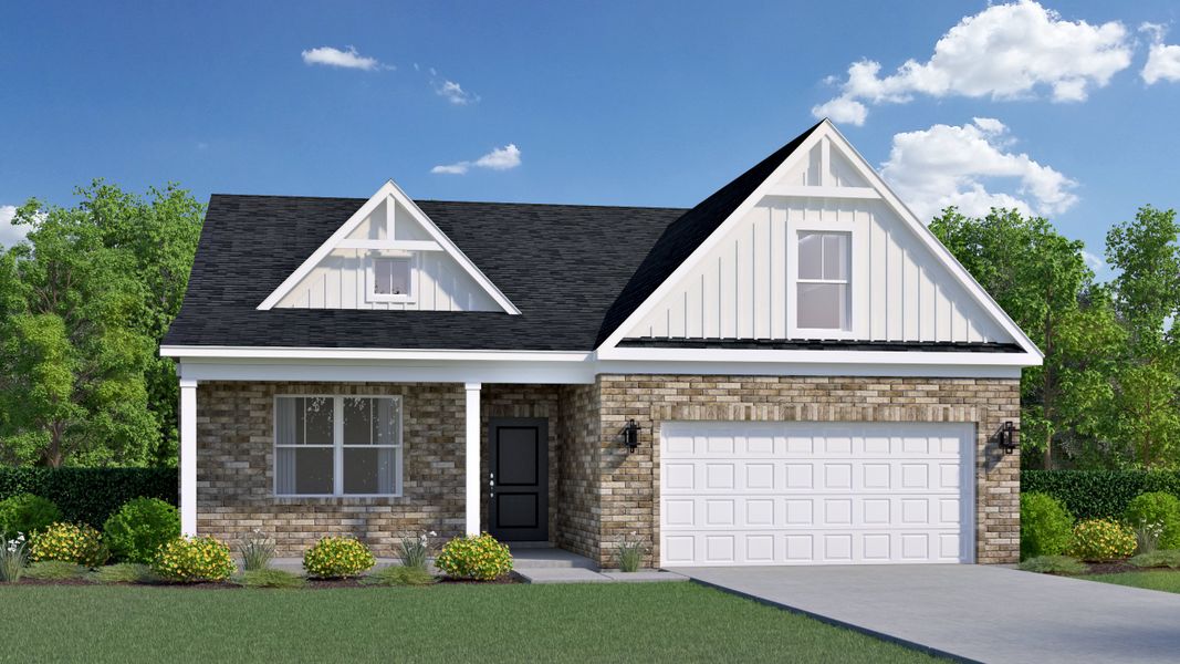 Representative exterior photo of a completed home built from the Everette by Veranda Homes in Heritage Bay, Sumter, SC (Image 6).