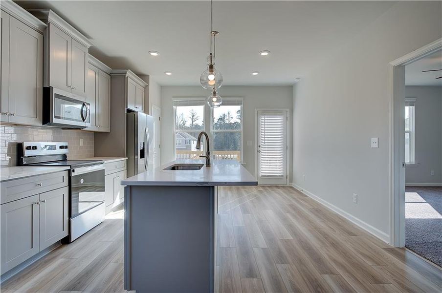 Furnished interior view inside a new home in Enclave at Evergreen, Fairburn (Image 13).