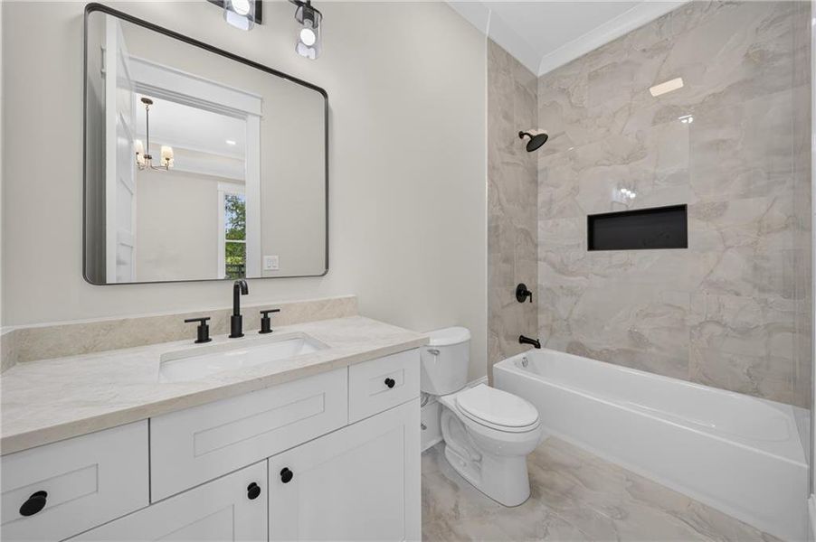 Furnished interior view inside a new home in , Monroe (Image 43).