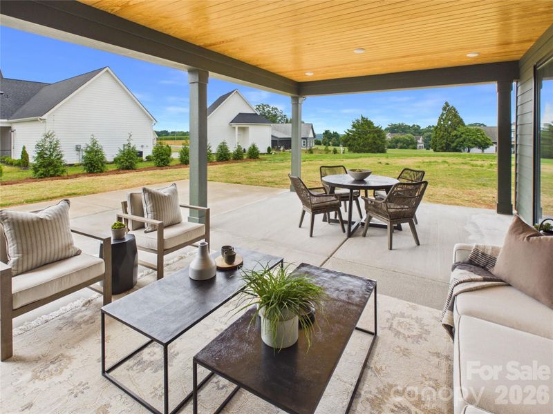 Exterior details and patio area of a home in , Mooresville (Image 3).