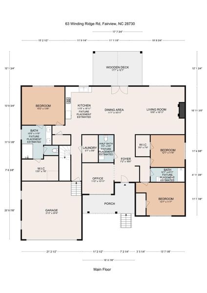 2D floor plan layout of this home in , Fairview, NC (Image 5).