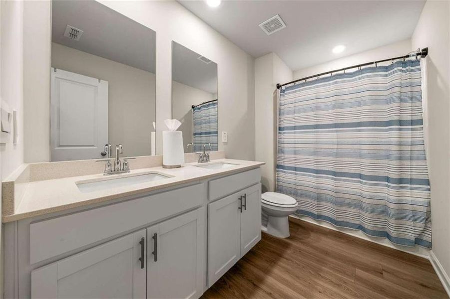 Furnished interior view inside a new home in Creekside at Oxford Park, Fairburn (Image 24).