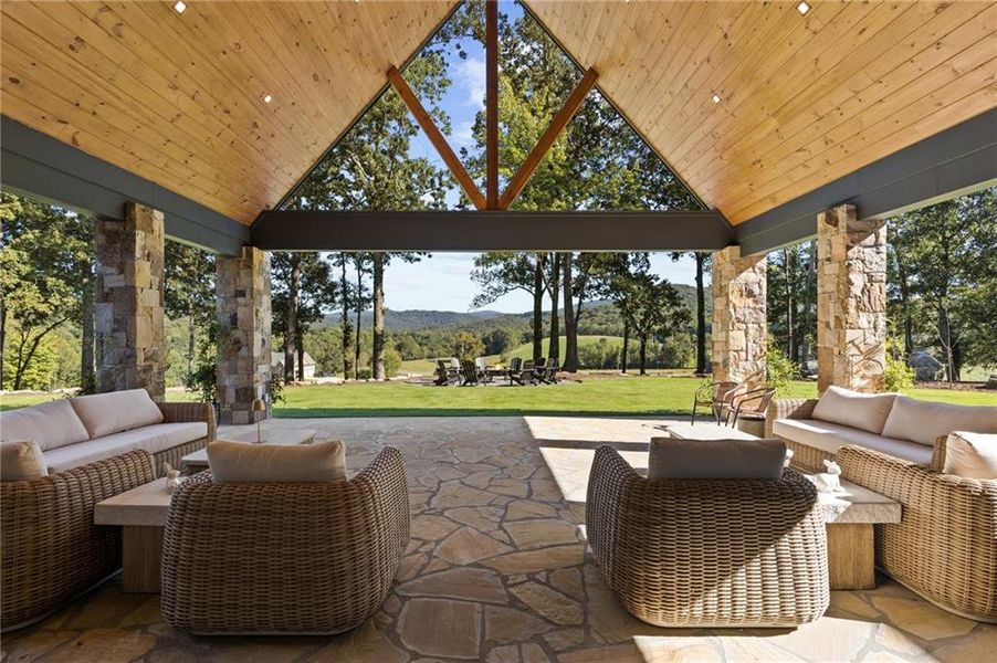 Exterior details and patio area of a home in , Talking Rock (Image 3).