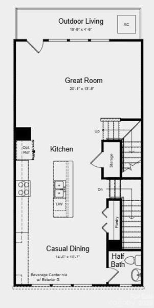 Additional Highlights Include: Ledge at primary bath, trash roll out, pendant light pkg, and quick tread with painted risers from 1st to 2nd floor