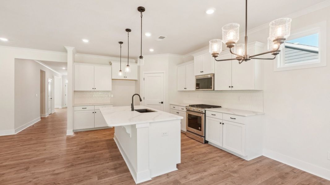 Representative furnished interior of a home built from the Magnolia by D.R. Horton in Westport, York (Image 4).